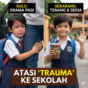 Image of Anak Menangis Ke Sekolah Bagaimana Saya Ubah Drama Pagi Jadi Tenang dengan OCOC Dark Chocolate